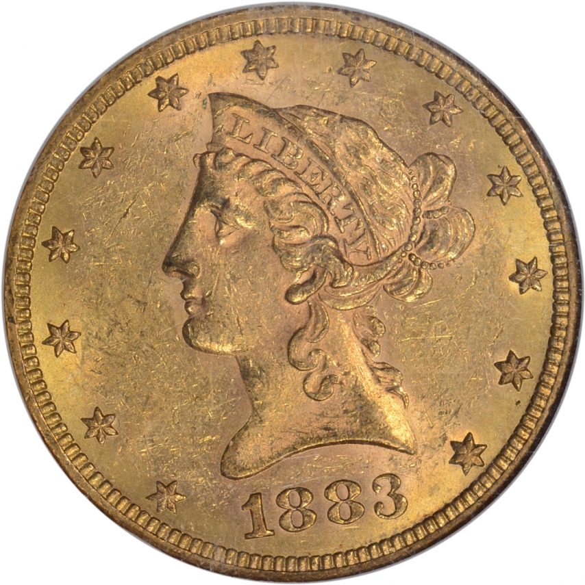 $10.00 1883-S Gold $10 Ten Dollar Liberty - NGC MS61