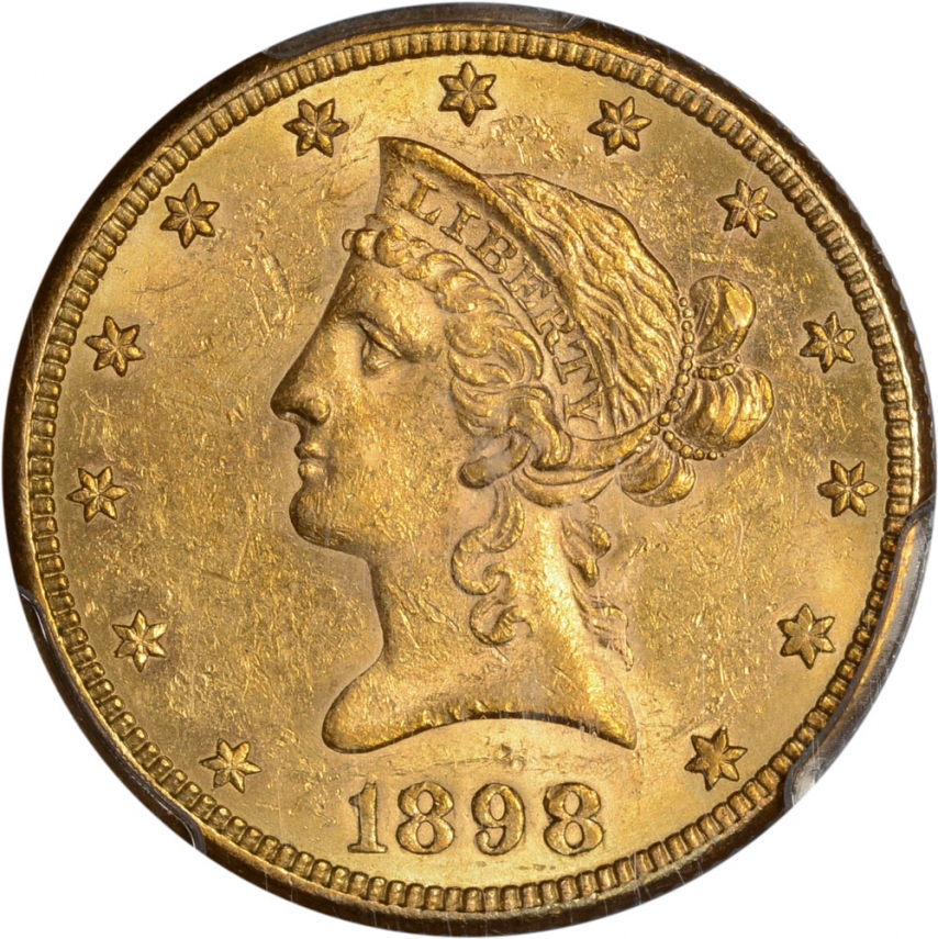 $10.00 1898-S Gold $10 Ten Dollar Eagle - PCGS MS61